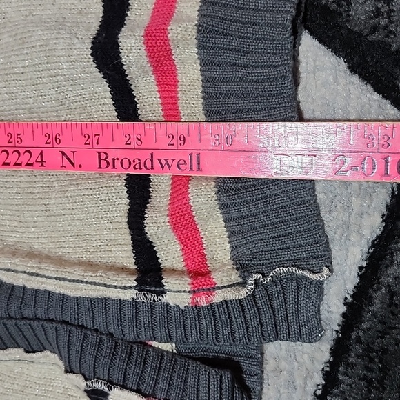 BKE AZTEC METALLIC SHIMMER OPEN CARDIGAN SWEATER - Picture 6 of 13